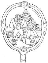 coloriage noel de la belle et la bete